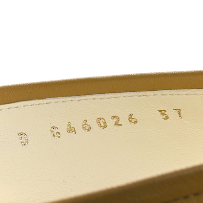 Chanel Suede Cap Toe CC Ballerina Flats 37 Beige Black 6 of 7