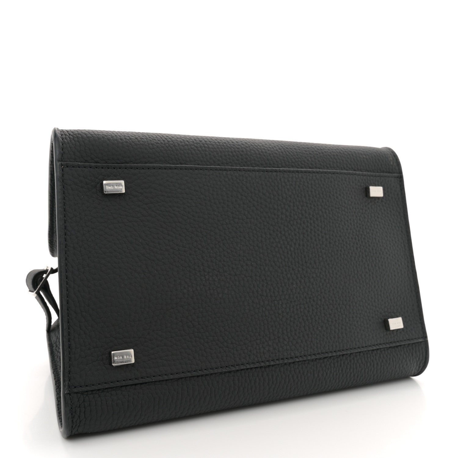 The Row Grained Calfskin Soft Margaux 10 Bag Black 4 of 10
