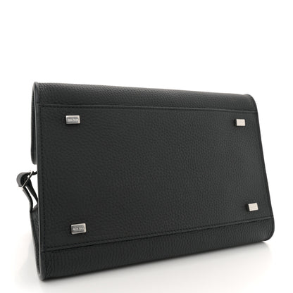The Row Grained Calfskin Soft Margaux 10 Bag Black 4 of 10