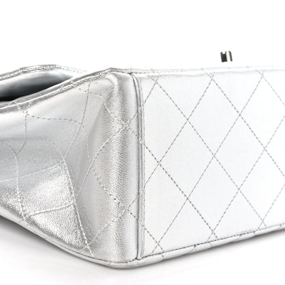 Chanel Metallic Lambskin Quilted Maxi Single Flap Silver 9 of 10