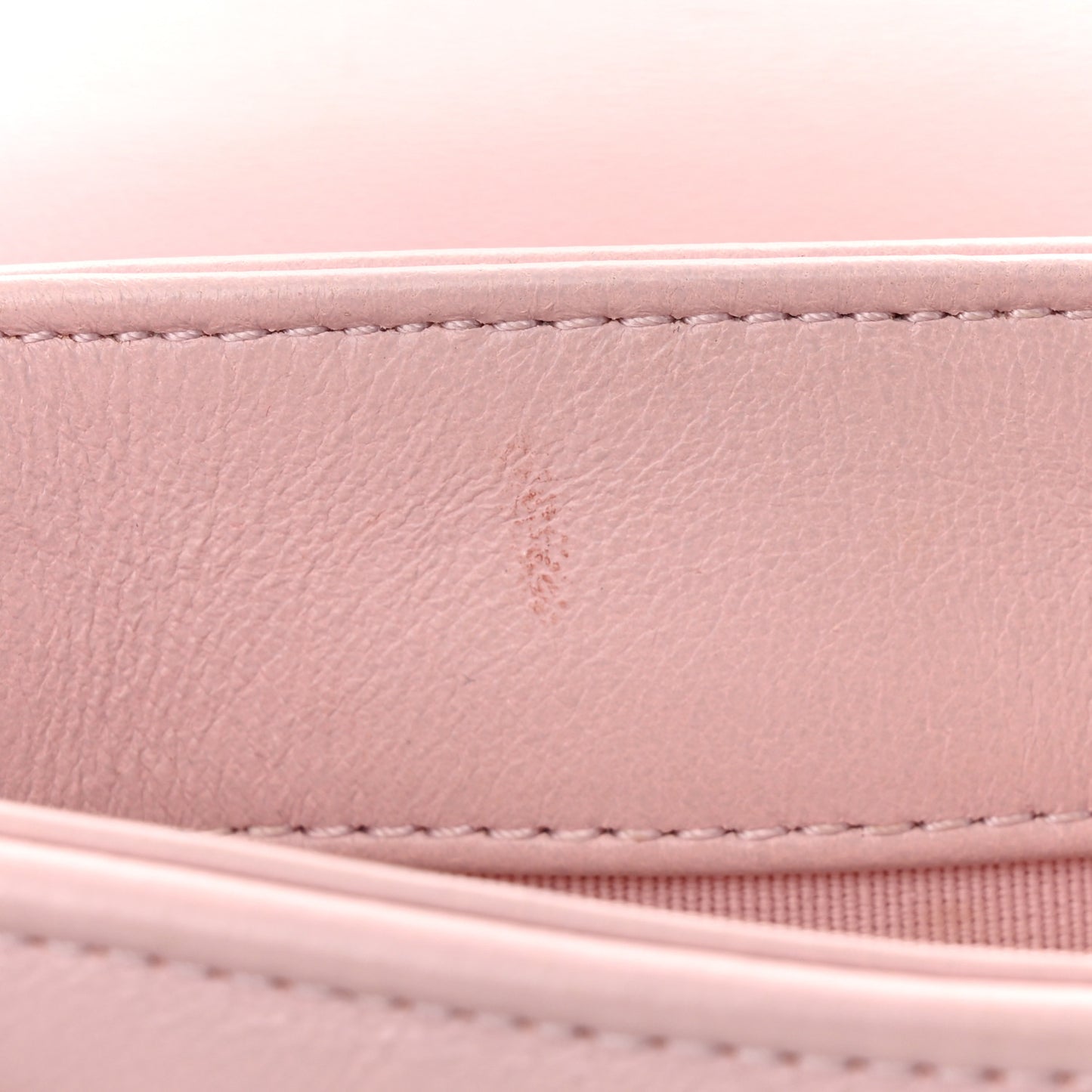 Lambskin Quilted Small Chain Top Handle Flap Rose Clair