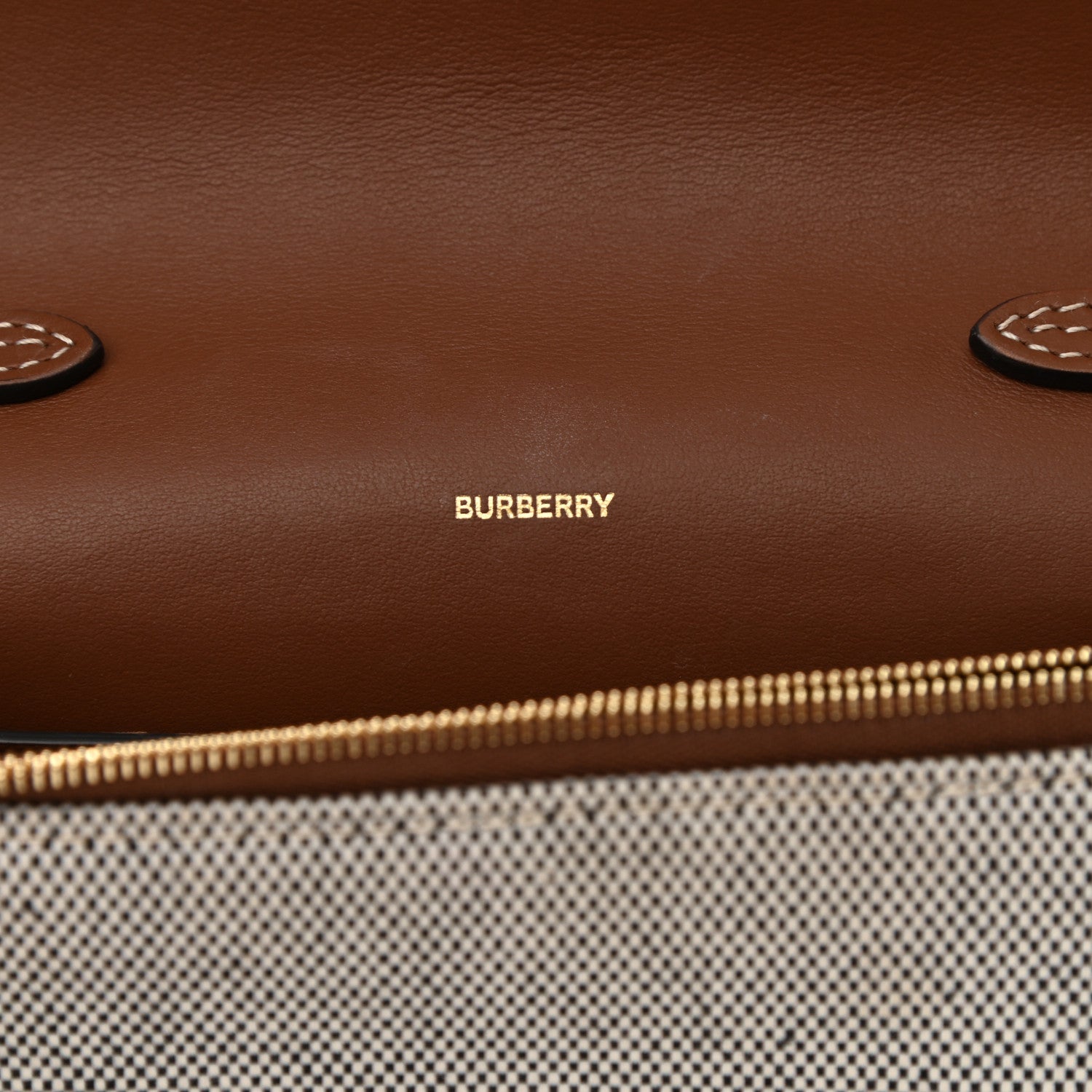 Burberry Cotton Canvas Horseferry Print Small Crossbody Bag Grey Tan 6 of 11