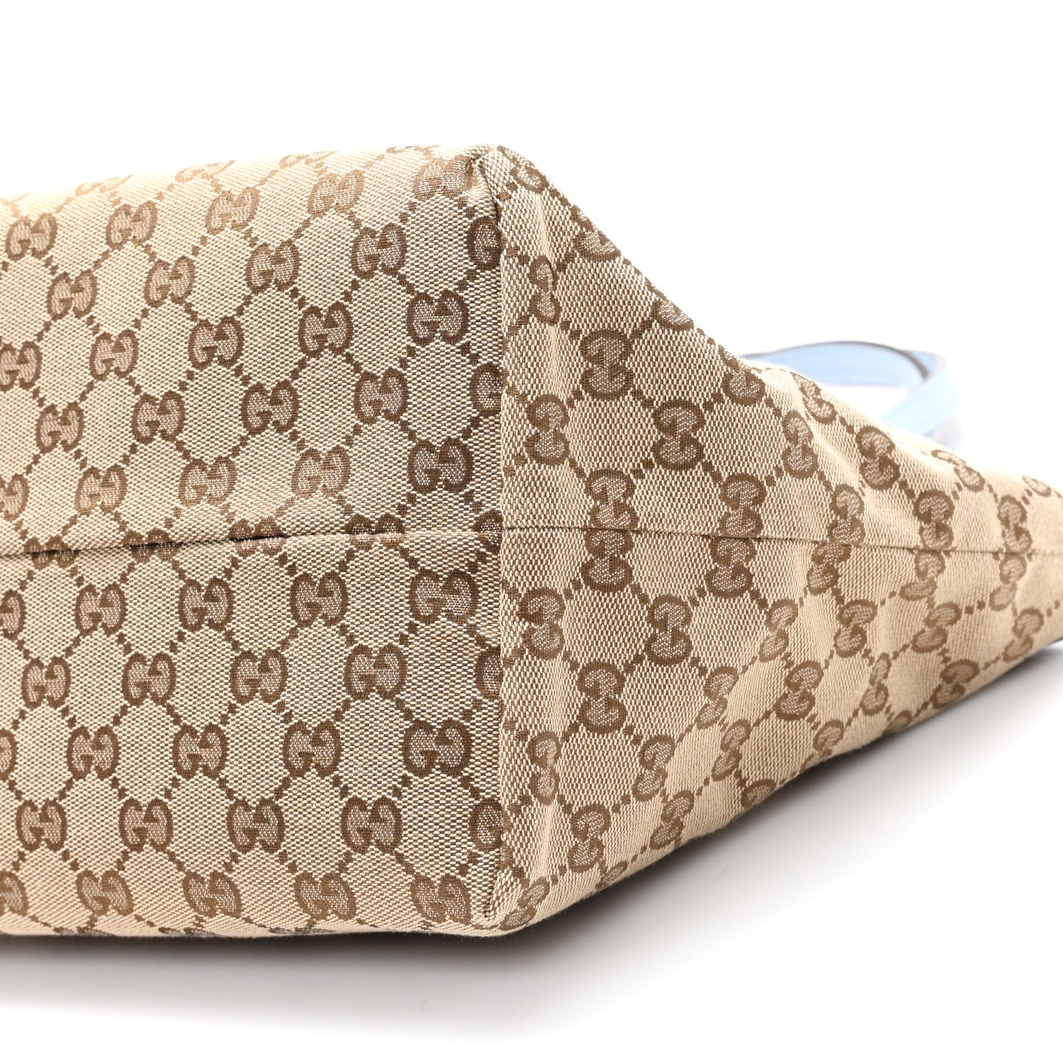 Gucci Grained Calfskin Monogram Small Totissima Reversible Tote Light Blue 10 of 17