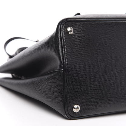 Prada Saffiano Cuir Medium Double Handle Tote Black 7 of 16