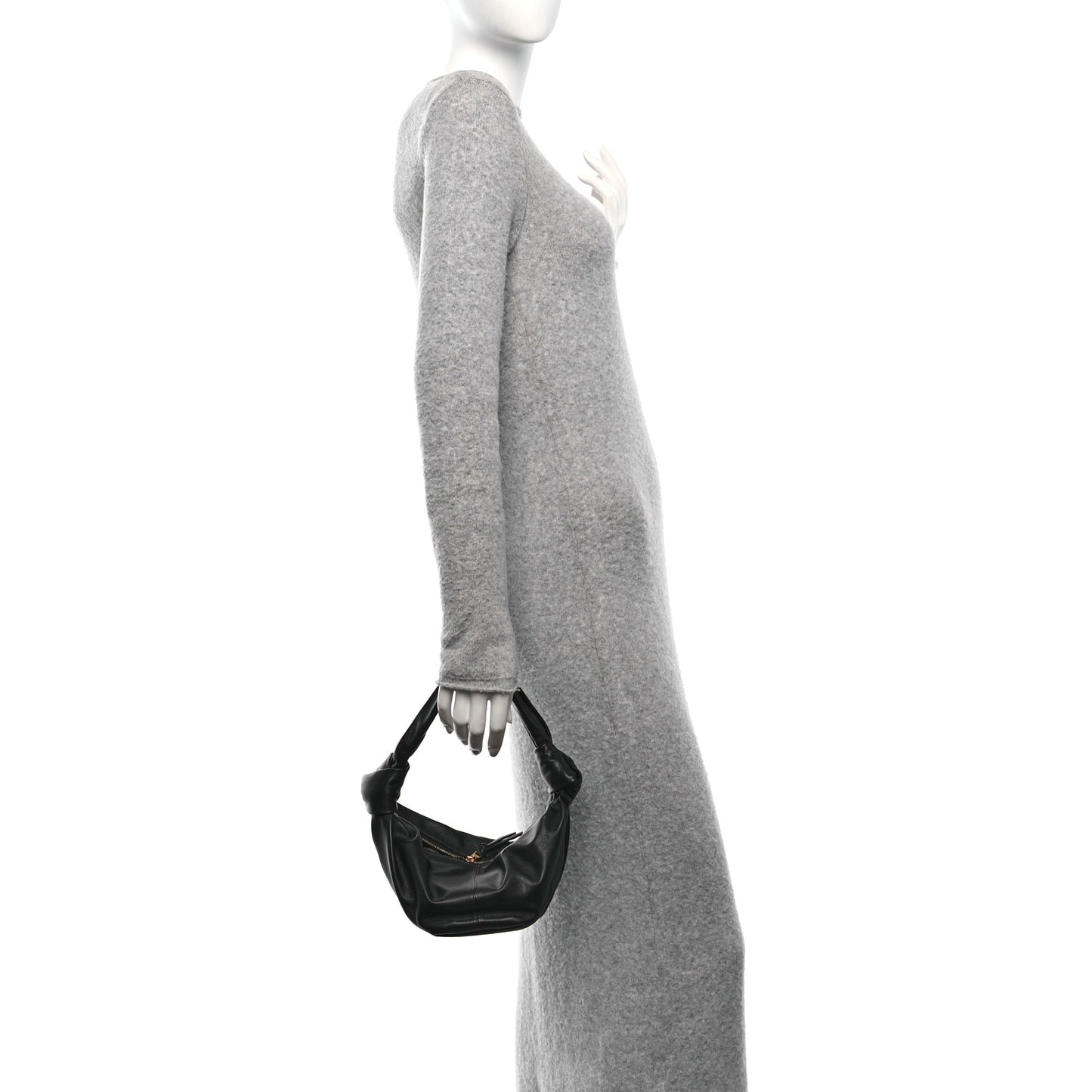 Calfskin Mini Double Knot Bag Black