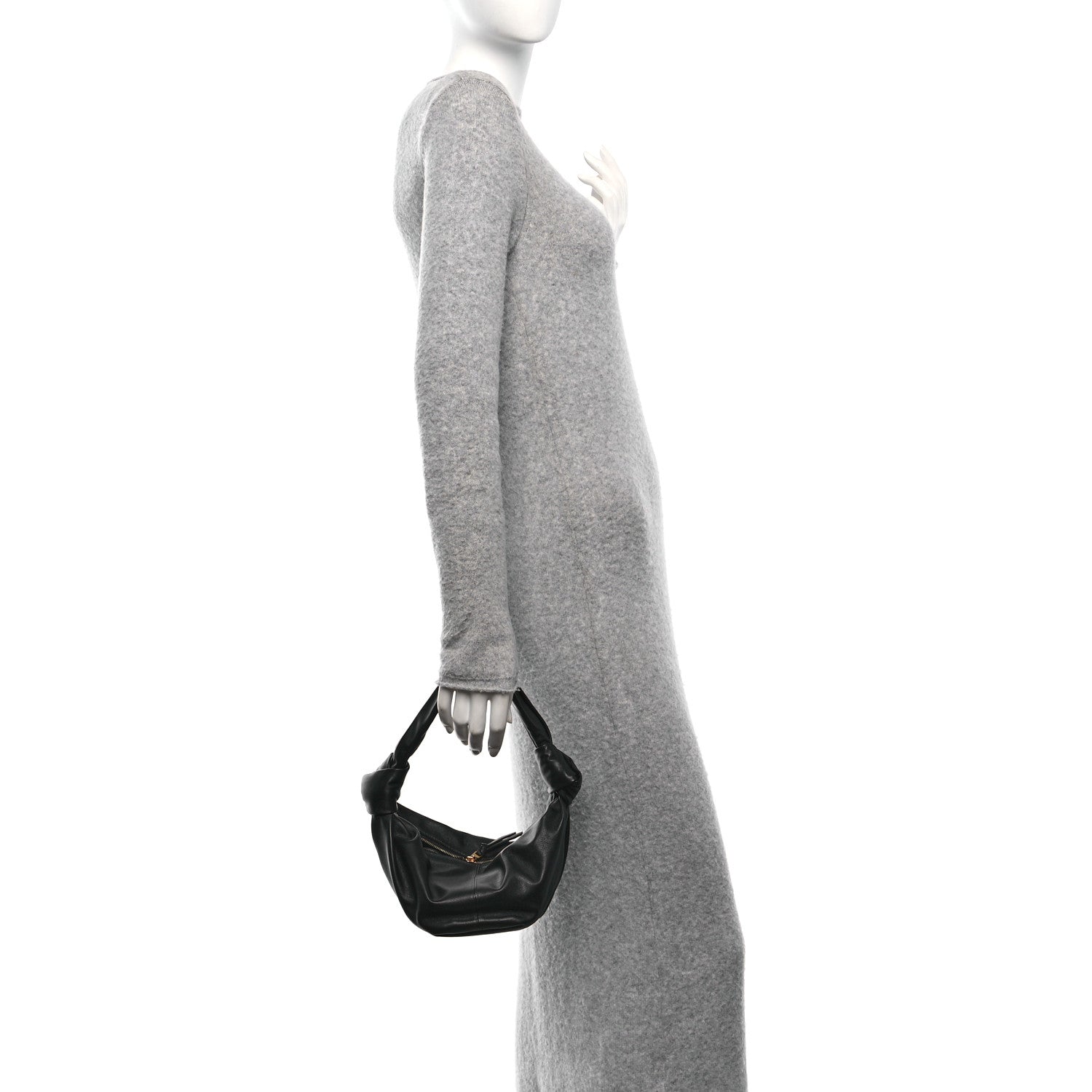 Bottega Veneta Calfskin Mini Double Knot Bag Black 2 of 10