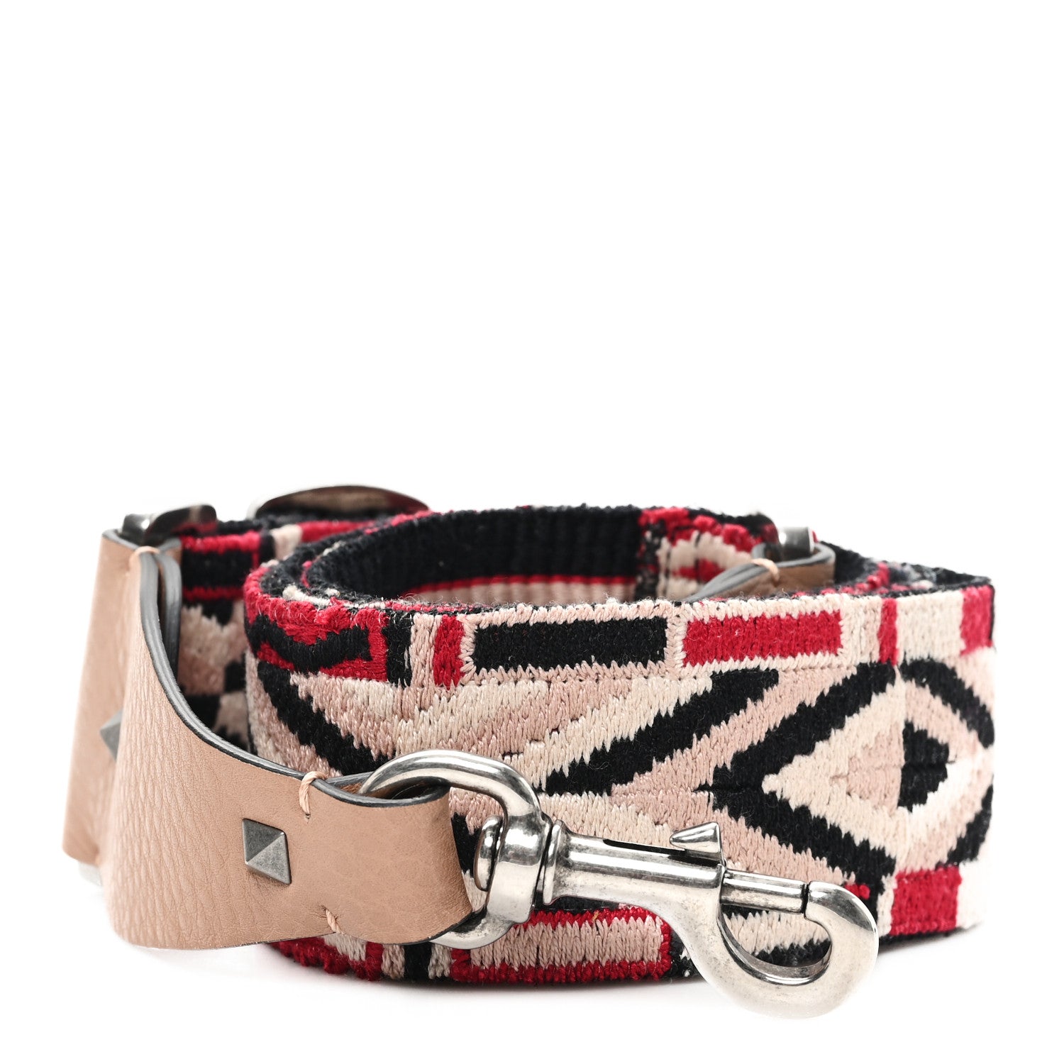 Valentino Garavani Canvas Loveblade Embroidered Rockstud Guitar Strap Multicolor 1 of 3