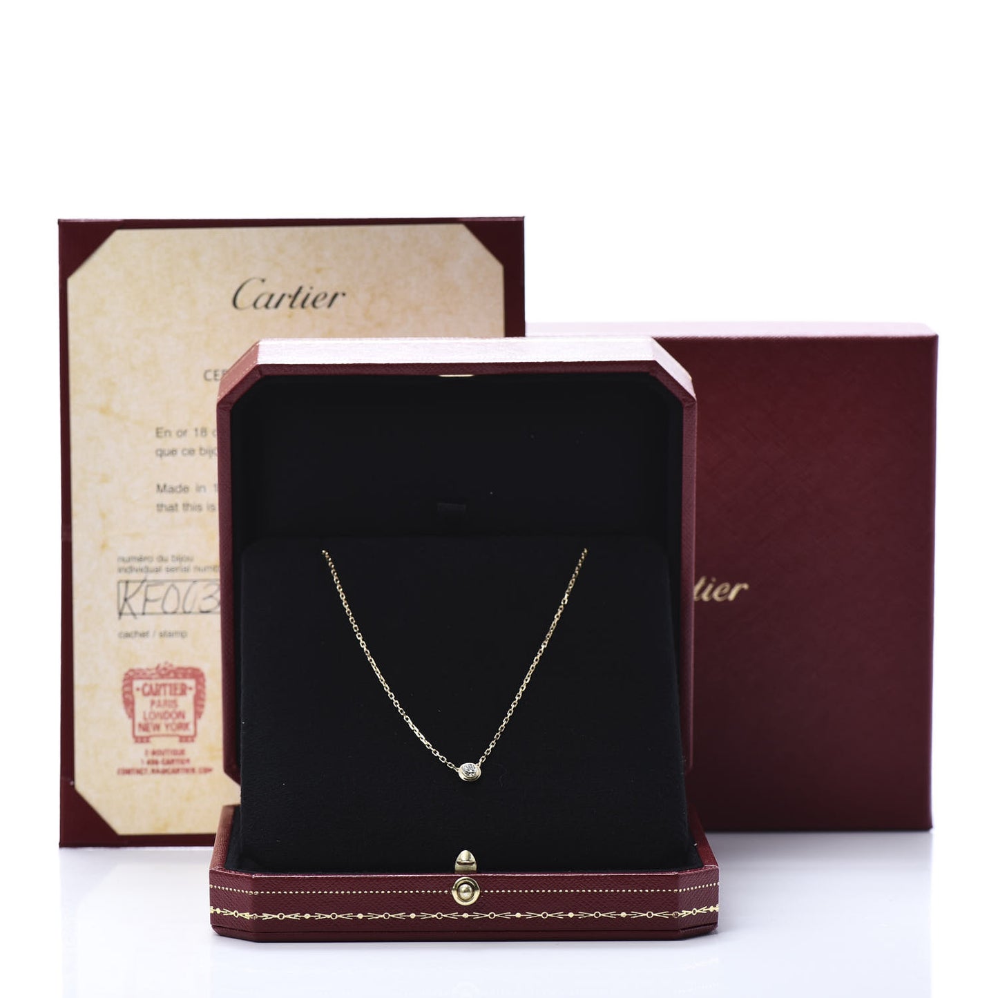 18K Yellow Gold Diamond LM D'Amour Pendant Necklace