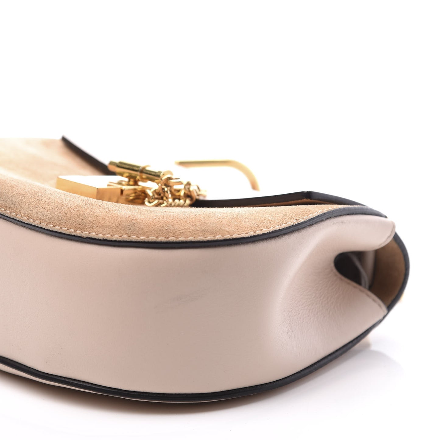 Suede Smooth Calfskin Mini Drew Shoulder Bag Cement Pink