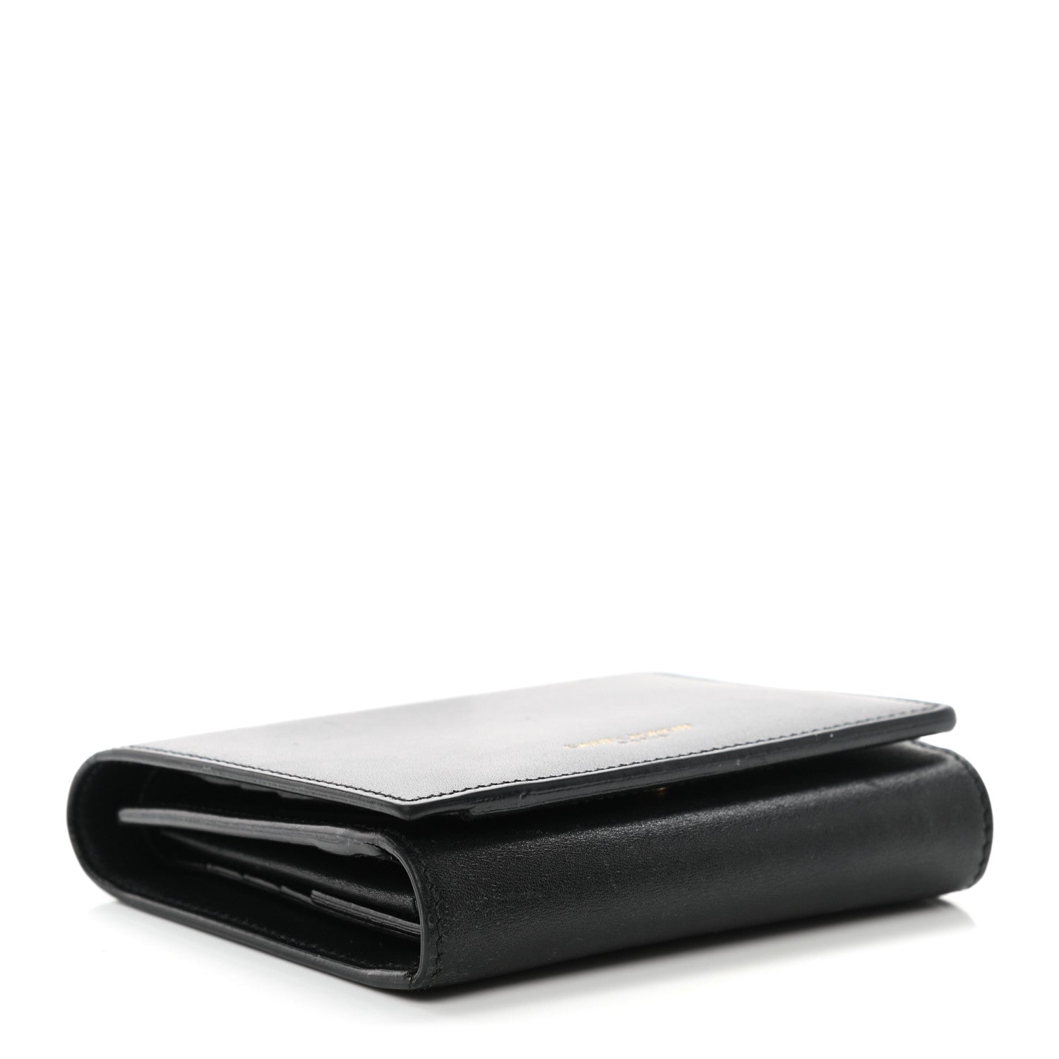 Saint Laurent Smooth Calfskin Compact Wallet Black 4 of 17