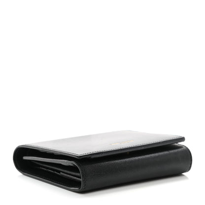Saint Laurent Smooth Calfskin Compact Wallet Black 4 of 17