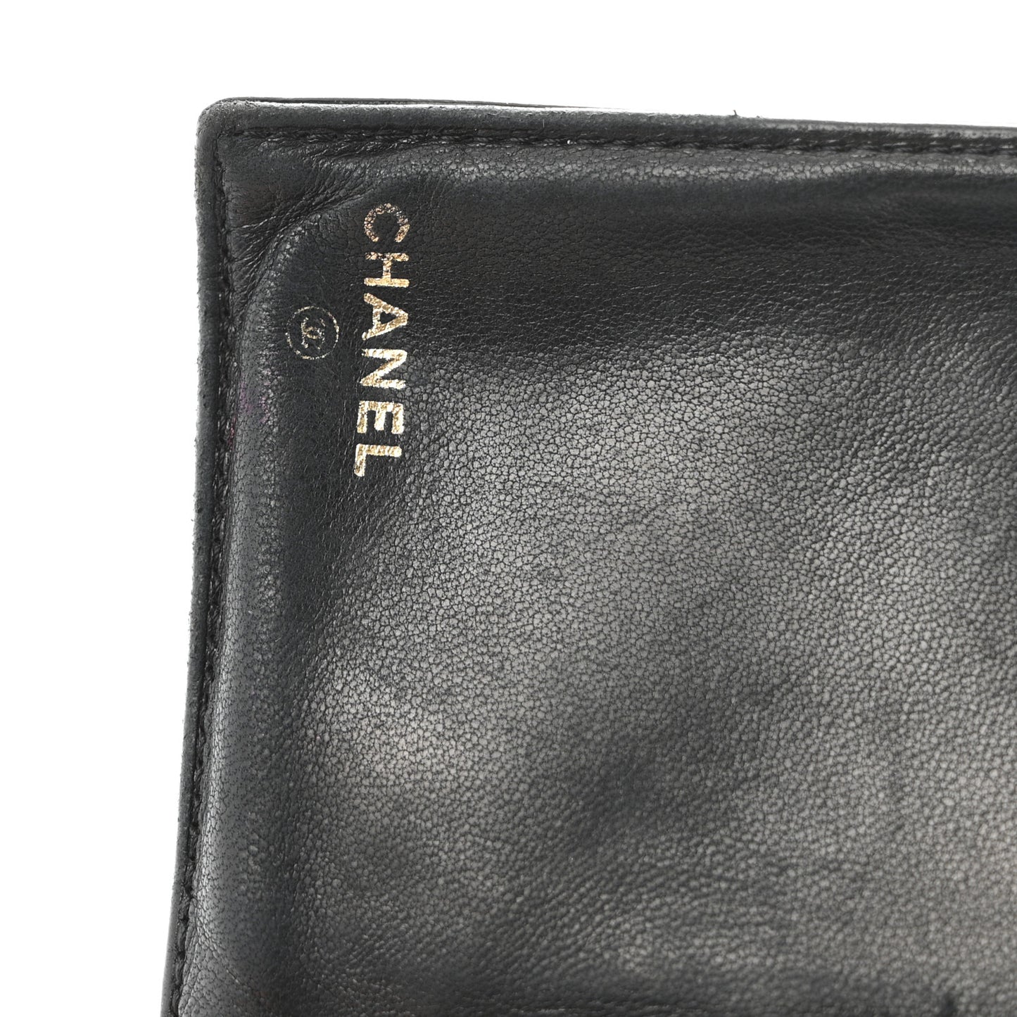 Patent Timeless CC Compact French Wallet Black