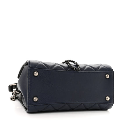 Chanel Caviar Quilted Small CC Bucket Bag Navy 4 of 10