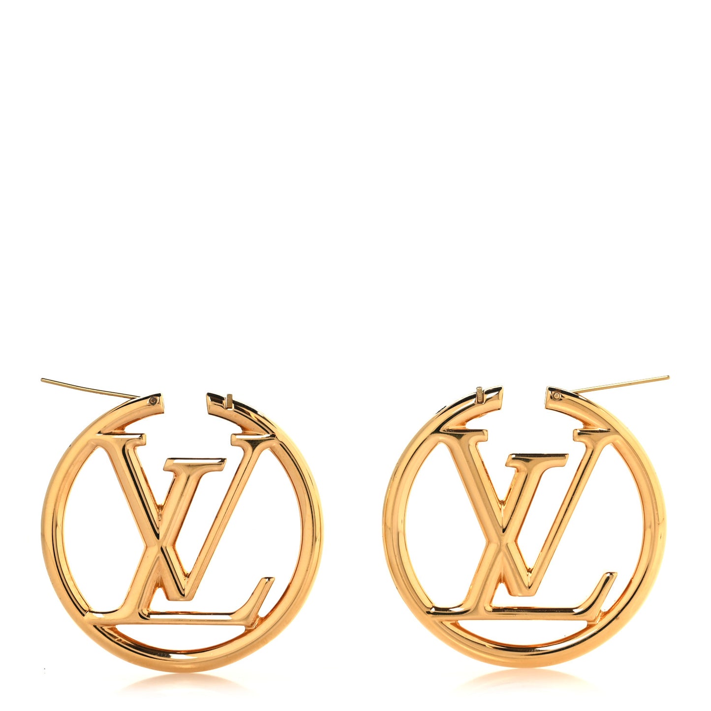 Metal Louise Hoop Earrings Gold