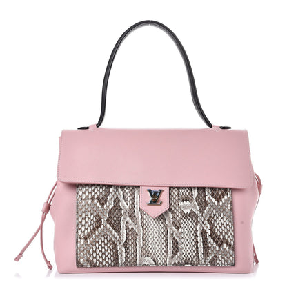 Louis Vuitton Calfskin Snakeskin Lockme MM Rose Ballerine 1 of 7