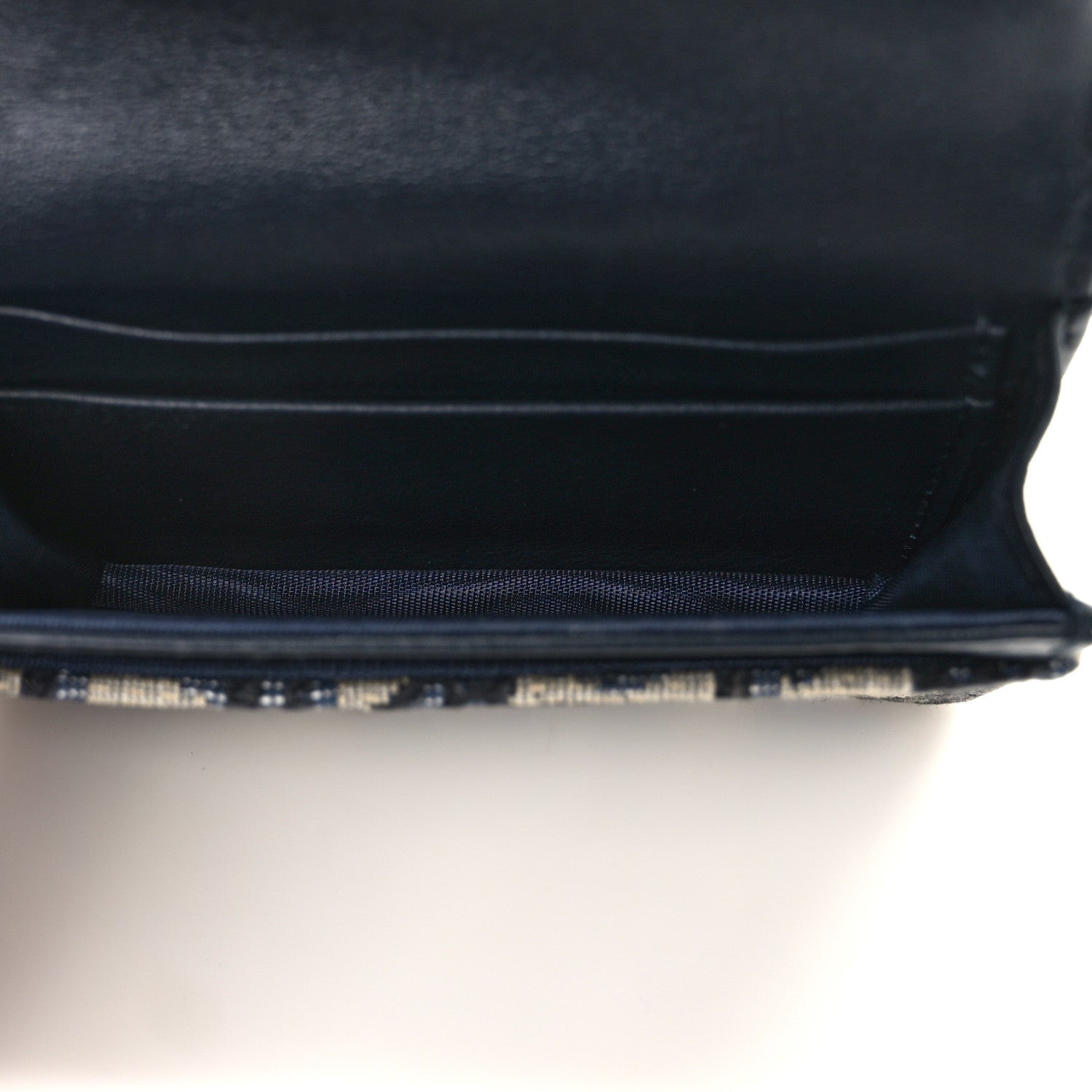 Christian Dior Oblique Saddle Card Holder Blue 5 of 8