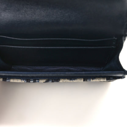 Christian Dior Oblique Saddle Card Holder Blue 5 of 8