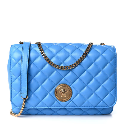 Versace Nappa Quilted Medusa Chain Crossbody Blue 1 of 8