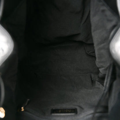 Chanel Lambskin Quilted Drawstring Backpack Black 5 of 11