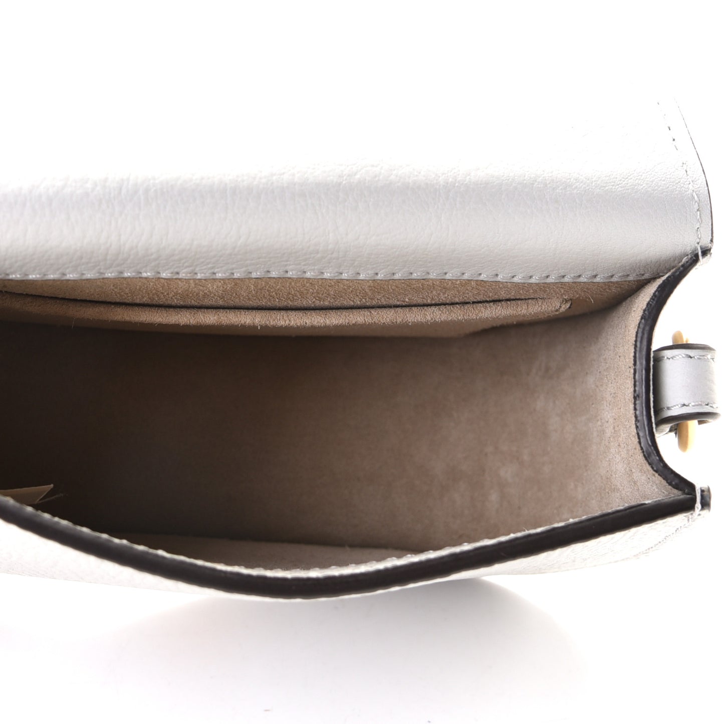 Calfskin Suede Small Nile Bracelet Bag Airy Grey