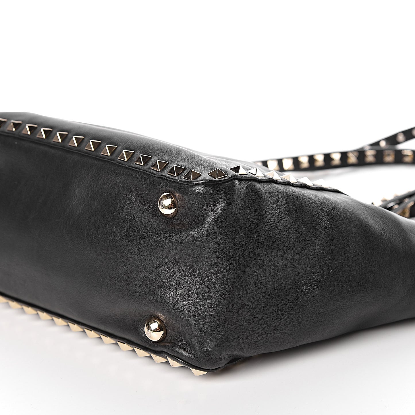 Vitello Small Rockstud Tote Black