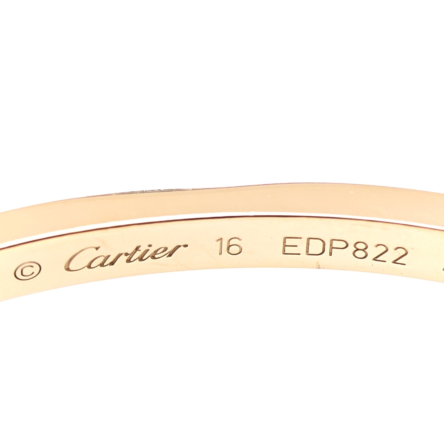 18K Yellow Gold Small LOVE Bracelet 16
