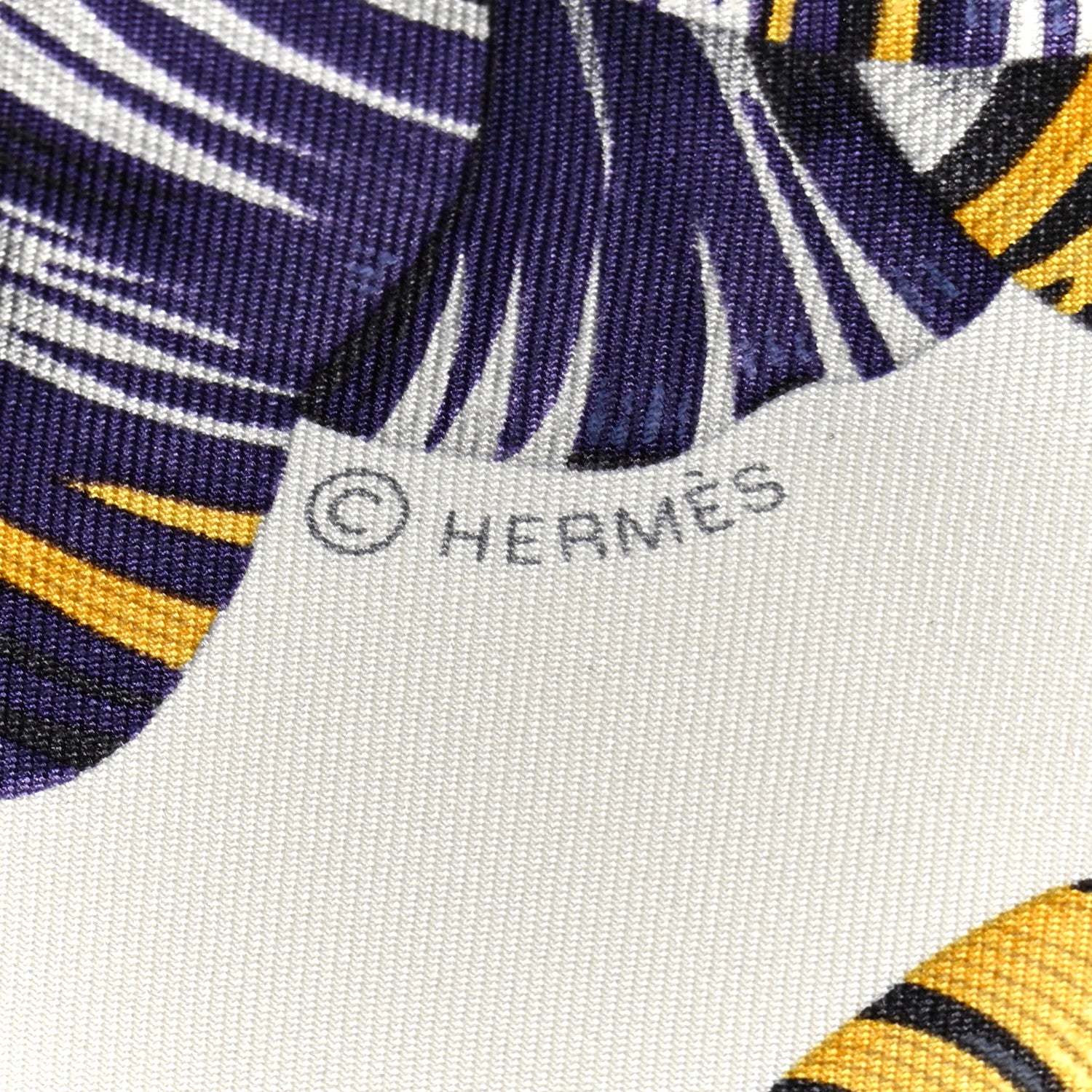 Hermes Silk Tulipomanie Scarf 90 White Corail Gris Anthracite 4 of 4