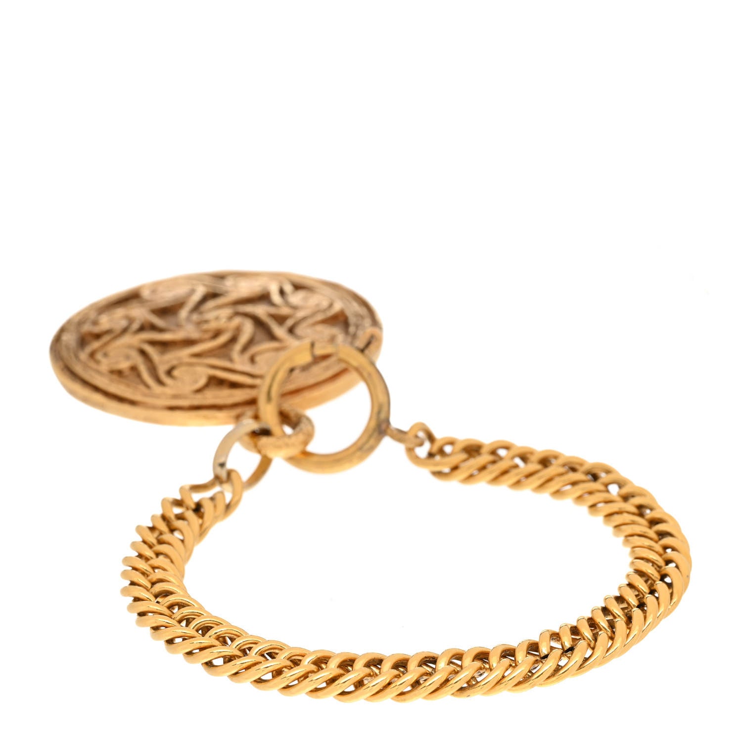 Chanel 31 Rue Cambon Paris Medallion Chain Bracelet Gold 3 of 5