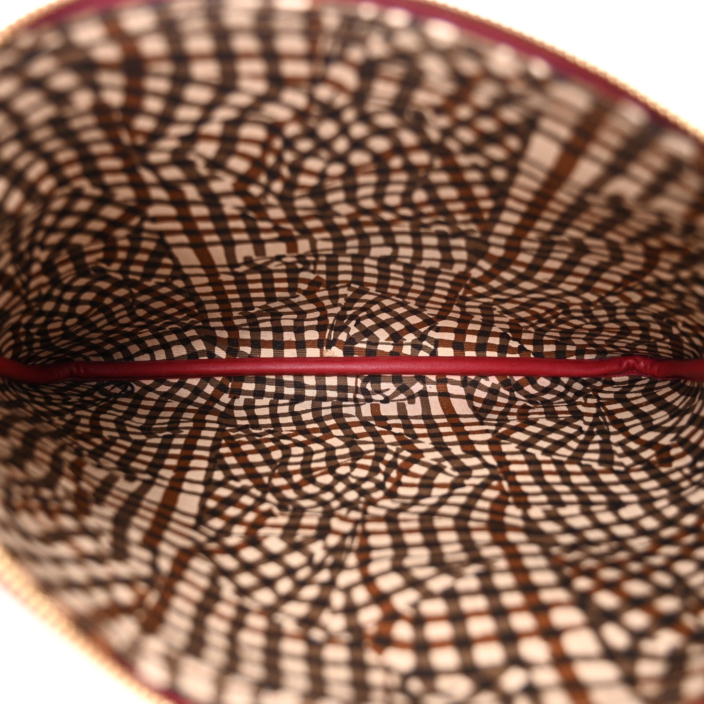 Visetos Medium Liz Reversible Shopper Tote Beige Ruby Red