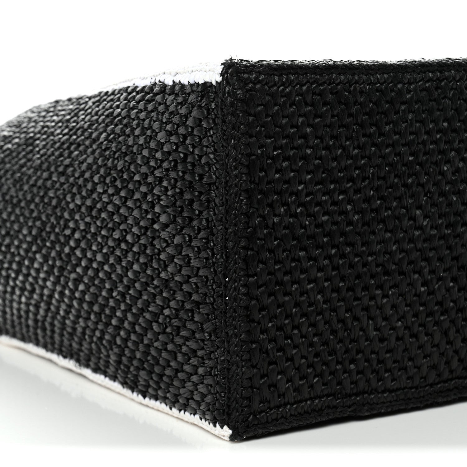 Loewe Raffia Large Paula's Ibiza Logo Tote Black White 8 of 9