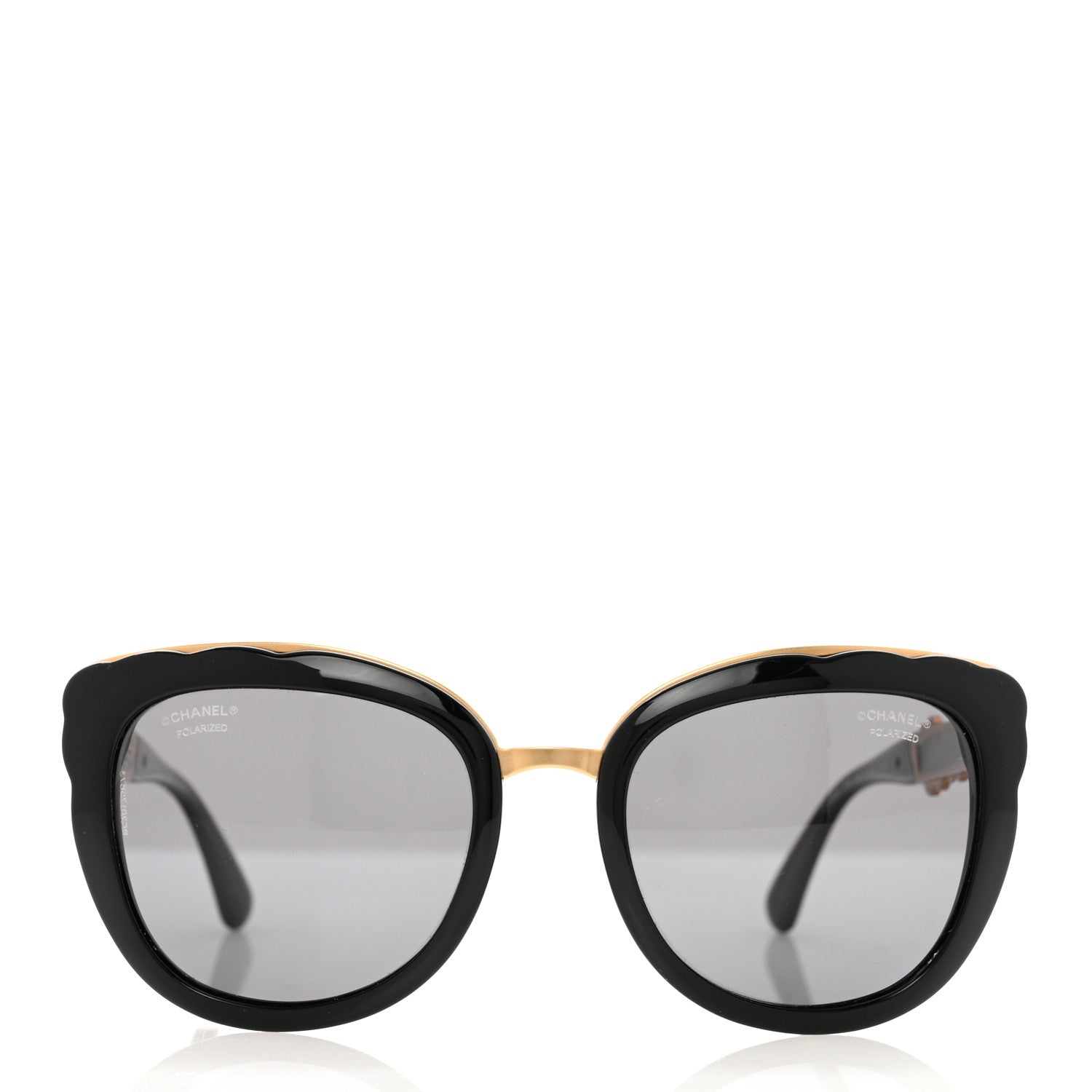 Chanel Acetate Polarized Bijou Cat Eye Sunglasses 5354 Black 2 of 6