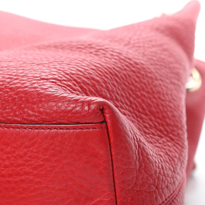 Gucci Pebbled Calfskin Medium Soho Chain Shoulder Bag Tabasco Red 11 of 13