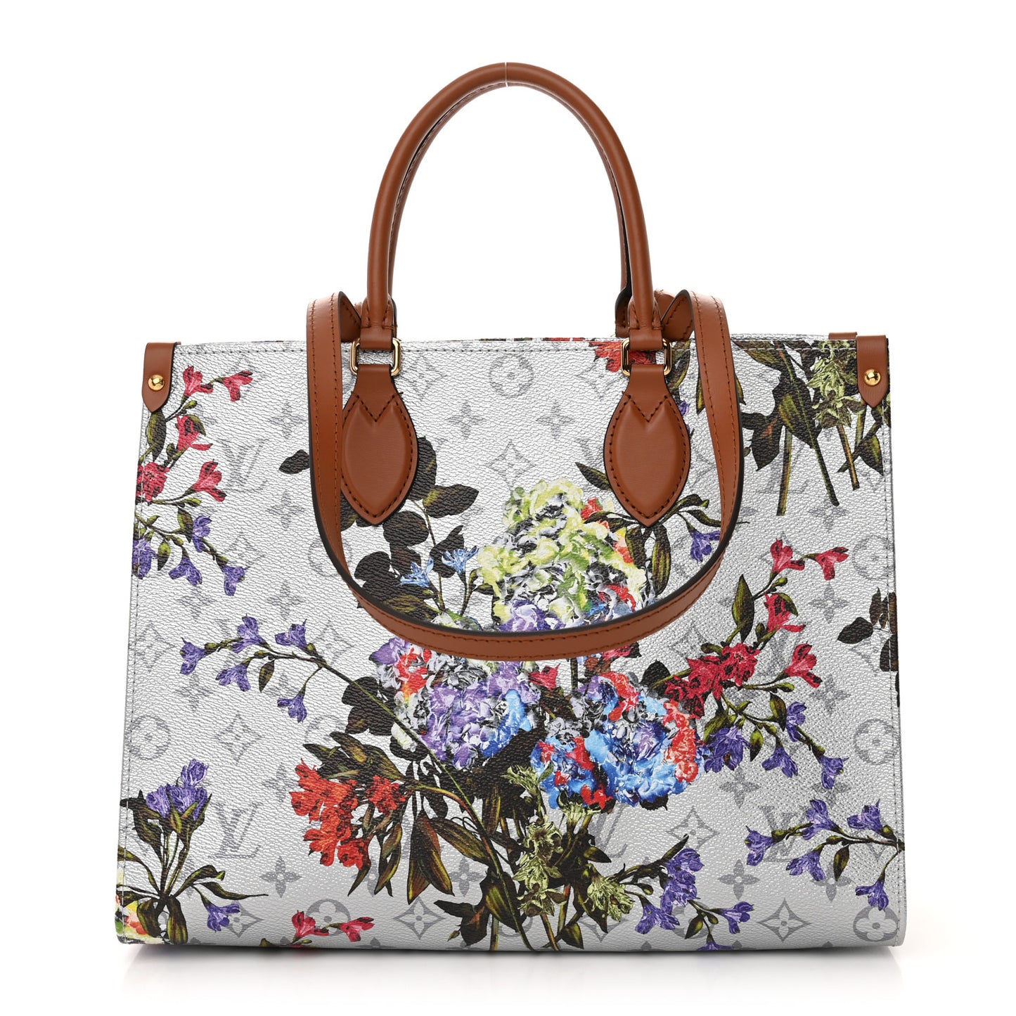 Metallic Monogram LV Garden OnTheGo MM Silver