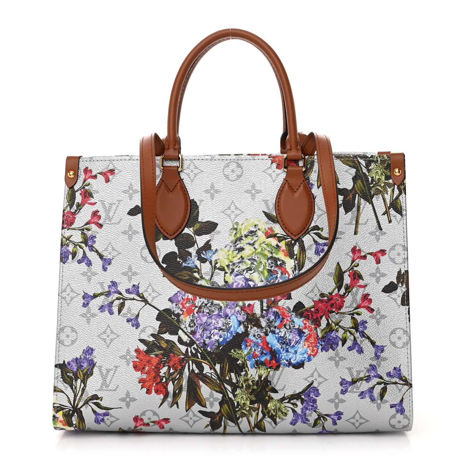 Louis Vuitton Metallic Monogram LV Garden OnTheGo MM Silver 1 of 9