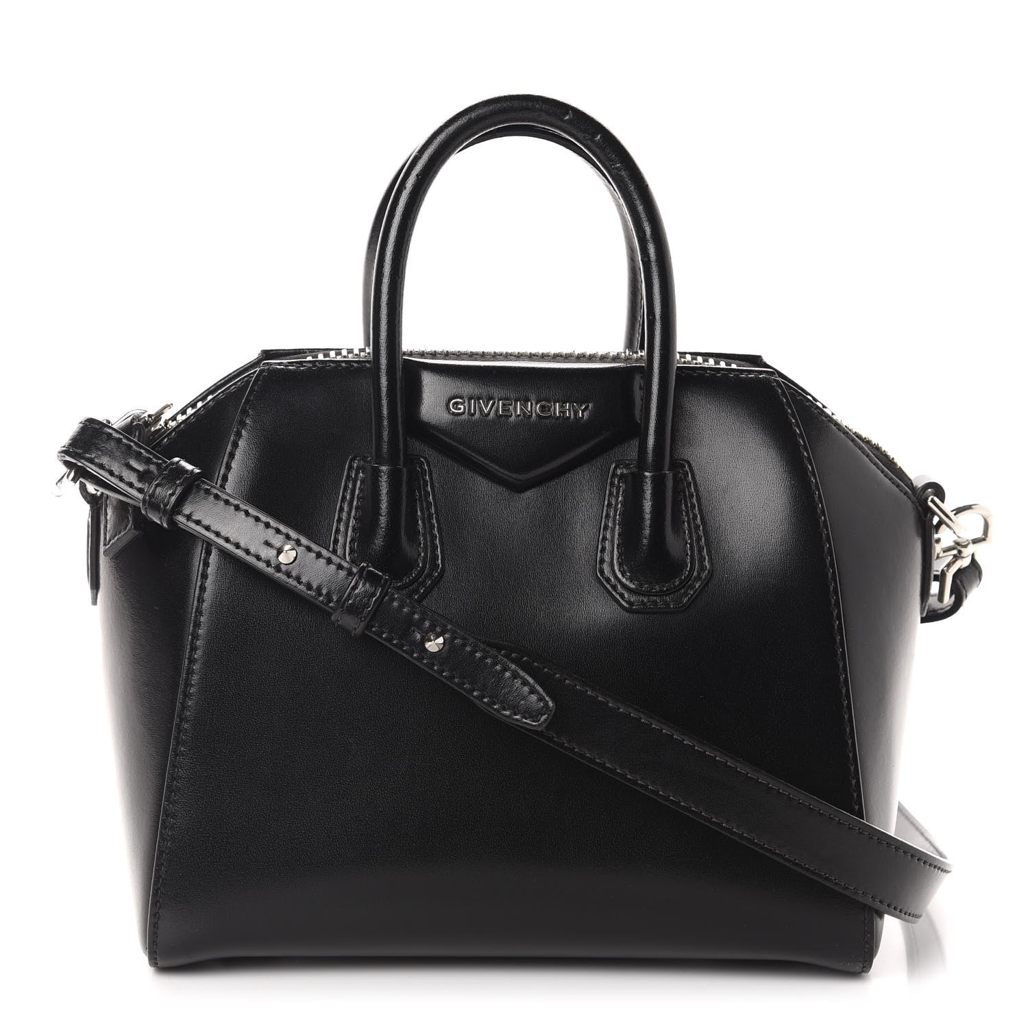 Givenchy Shiny Lord Calfskin Mini Antigona Black 1 of 11