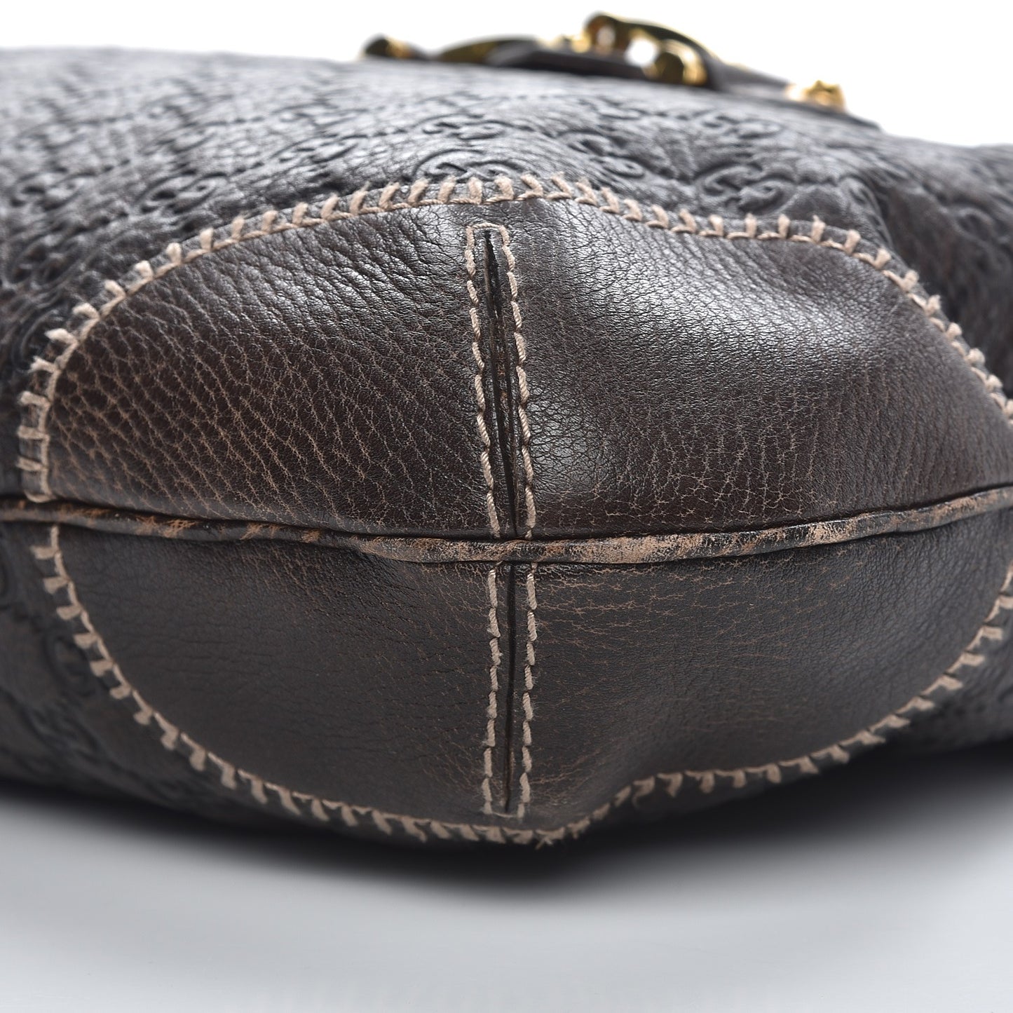 Guccissima New Pelham Satchel Dark Brown