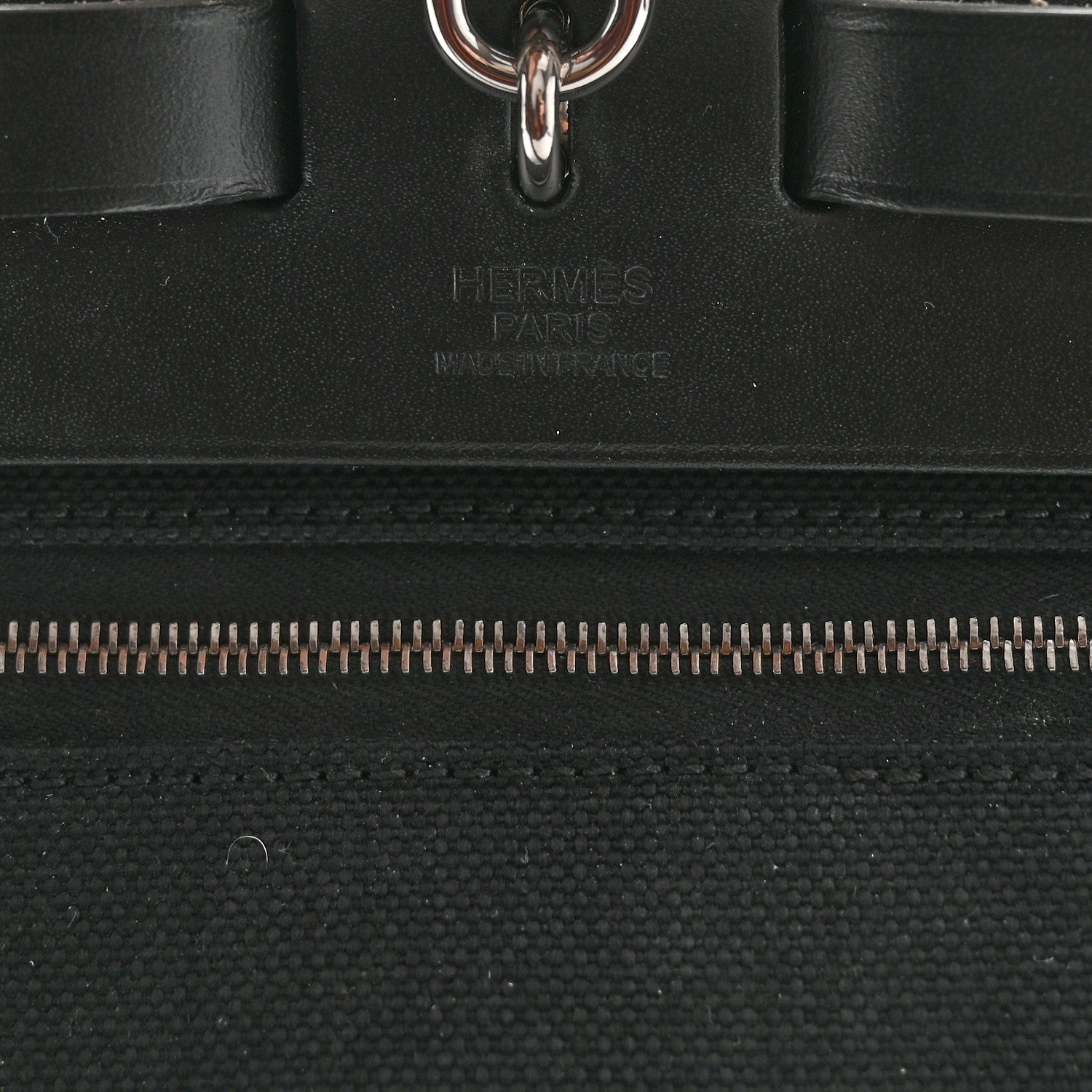 Hermes Military Toile Vache Hunter Herbag Zip PM 31 Black 7 of 10