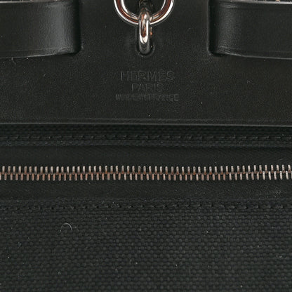 Hermes Military Toile Vache Hunter Herbag Zip PM 31 Black 7 of 10