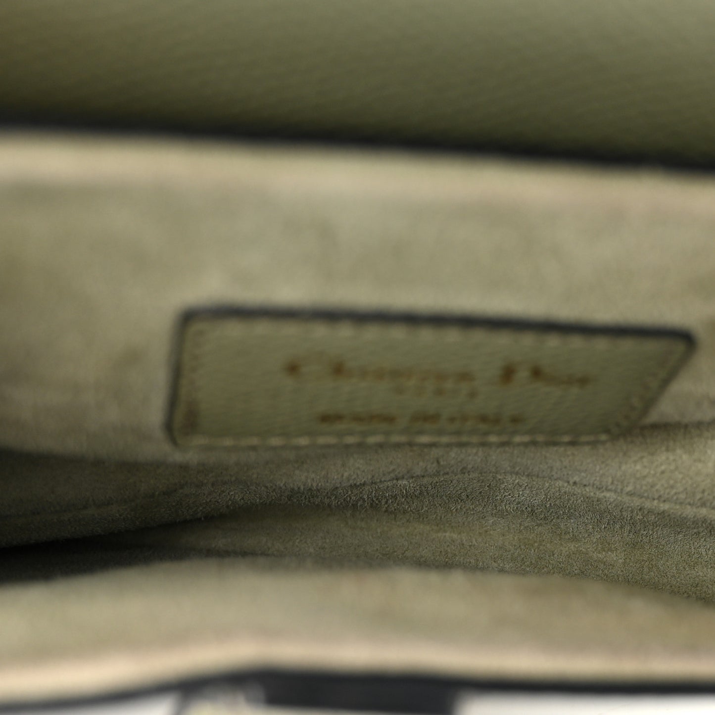 Grained Calfskin Mini Saddle Bag Sage Green