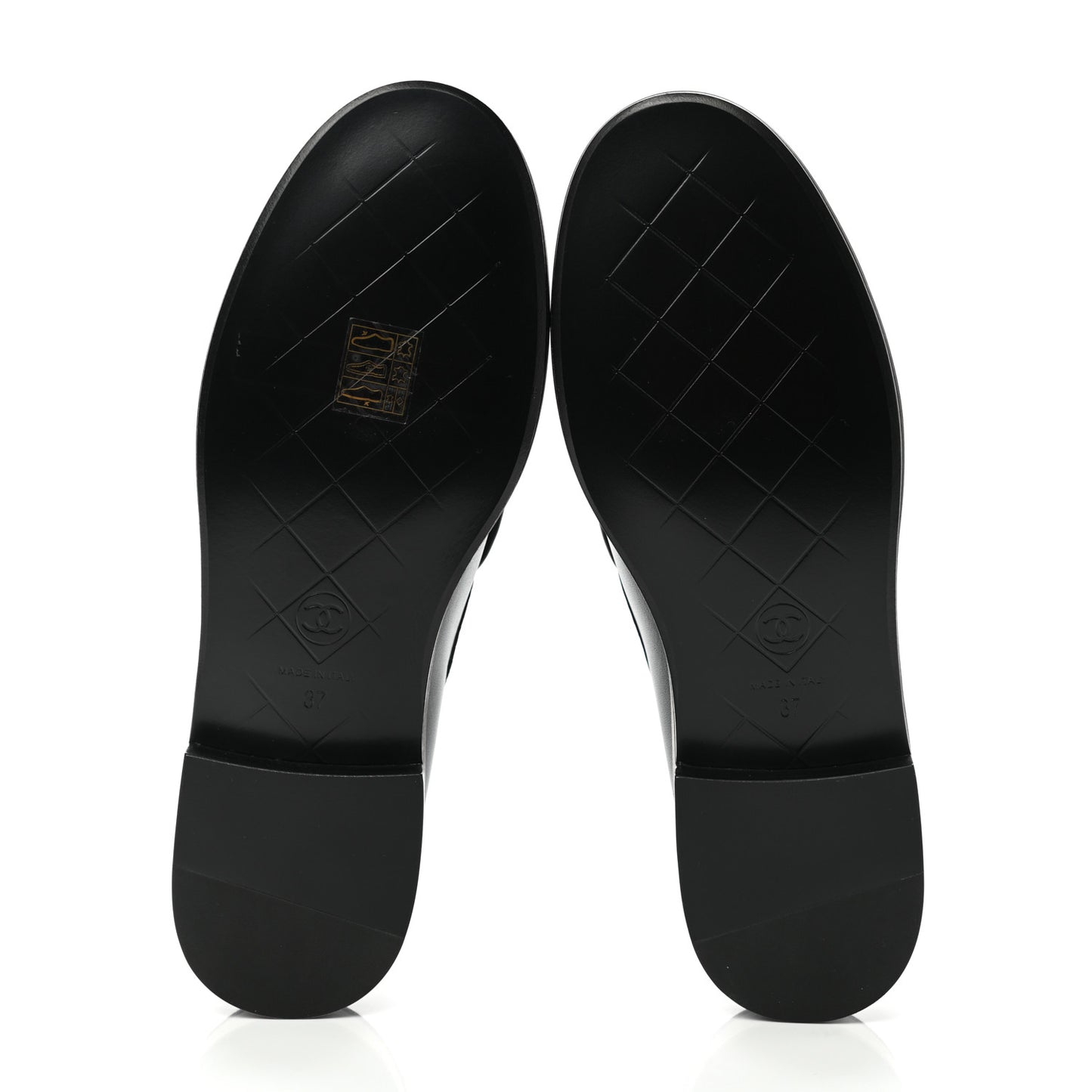 Lambskin Quilted CC Turnlock Loafers 37 Black