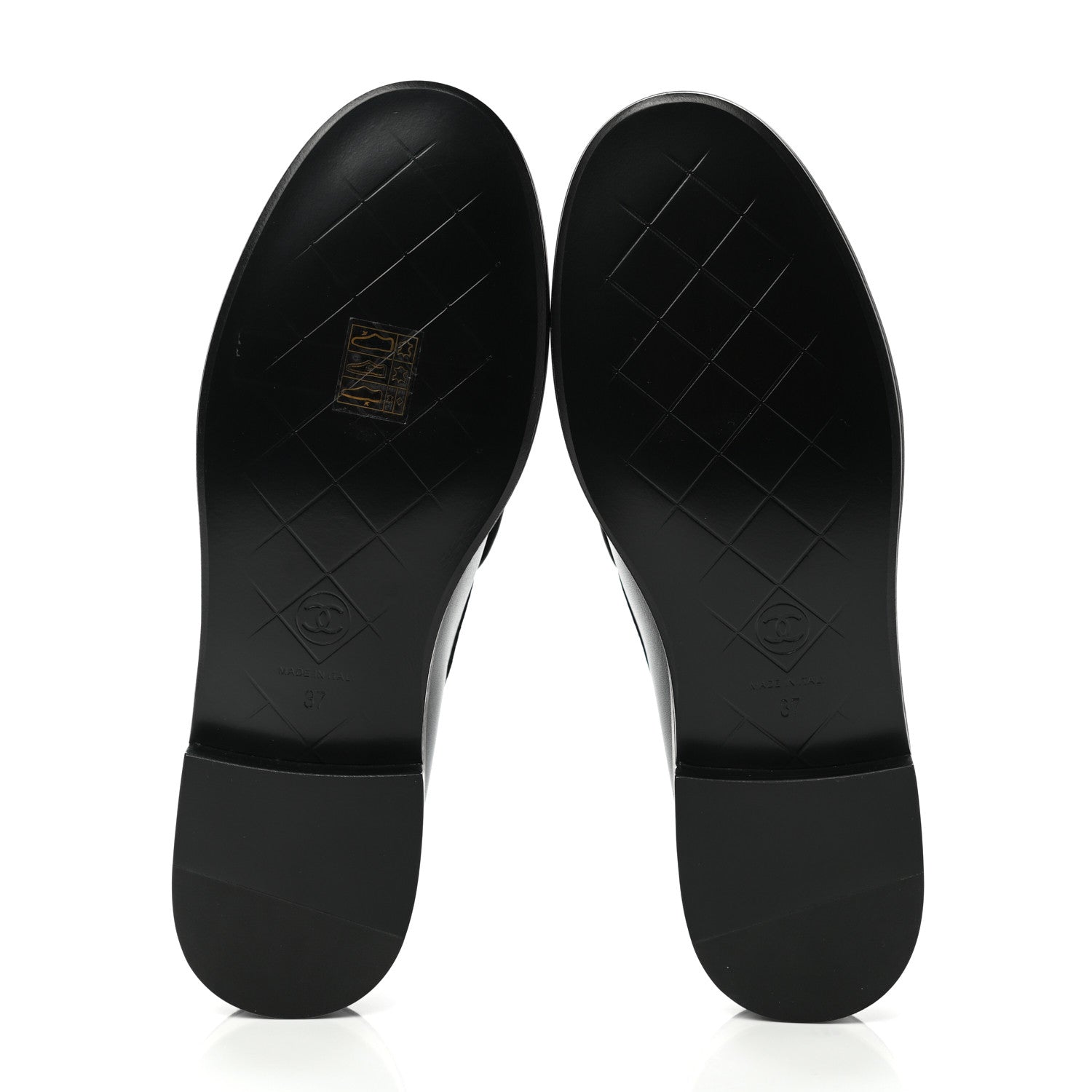 Chanel Lambskin Quilted CC Turnlock Loafers 37 Black 5 of 9
