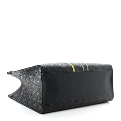 Louis Vuitton LV X YK Empreinte Inlaid Kusama Flowers Onthego MM Black 4 of 10