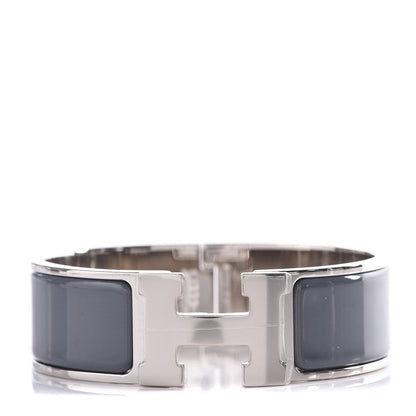 Hermes Enamel Wide Clic Clac H Bracelet GM Ardoise 1 of 4