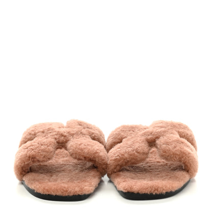 Hermes Woolskin Oran Sandals 41 Rose Aube 2 of 8