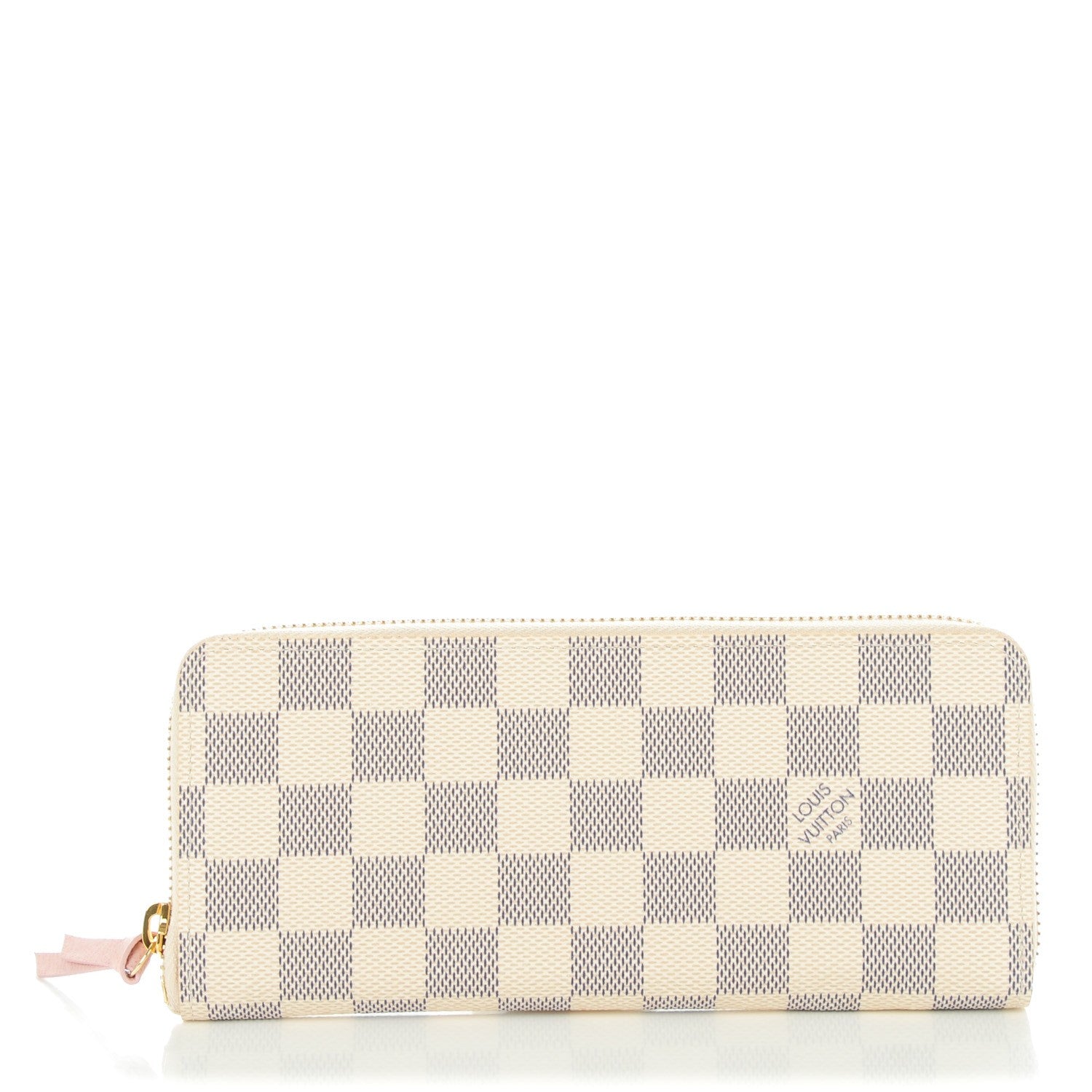 Louis Vuitton Damier Azur Clemence Wallet Rose Ballerine 1 of 7