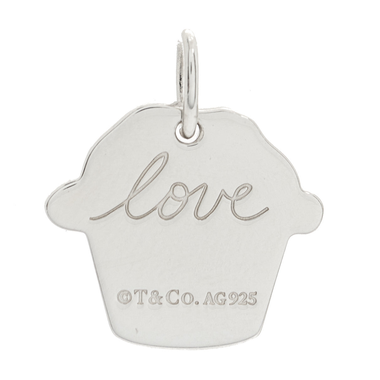 Tiffany Sterling Silver Love Cupcake Charm 1 of 3