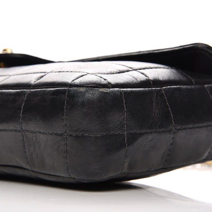 Chanel Lambskin Quilted East West Chocolate Bar Flap Black 12 of 13