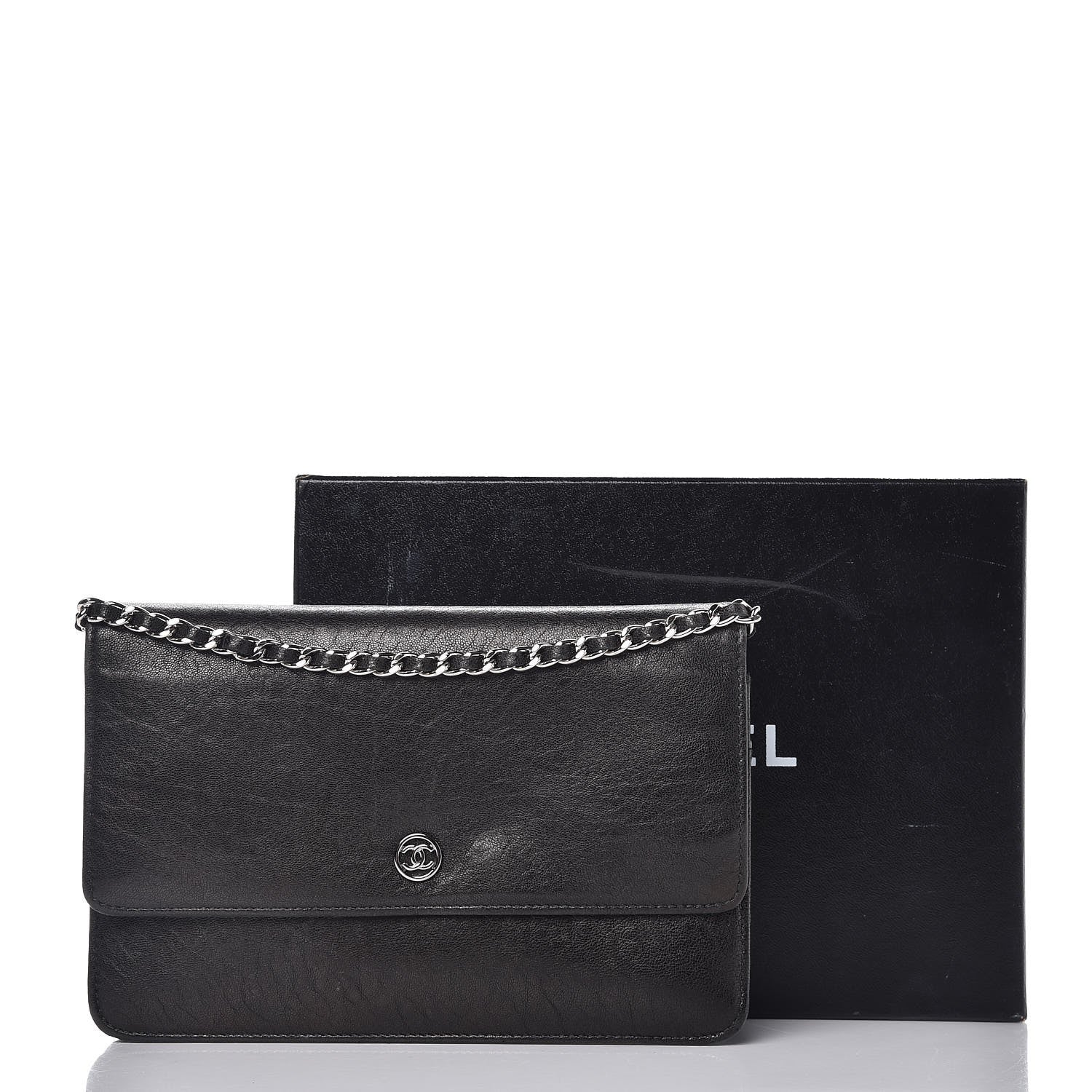 Chanel Goatskin Wallet on Chain WOC Black 15 of 15