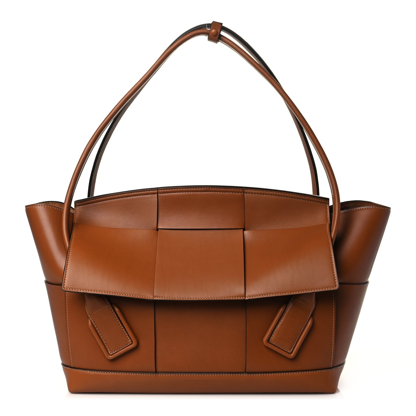 French Calfskin Maxi Intrecciato Arco Wood