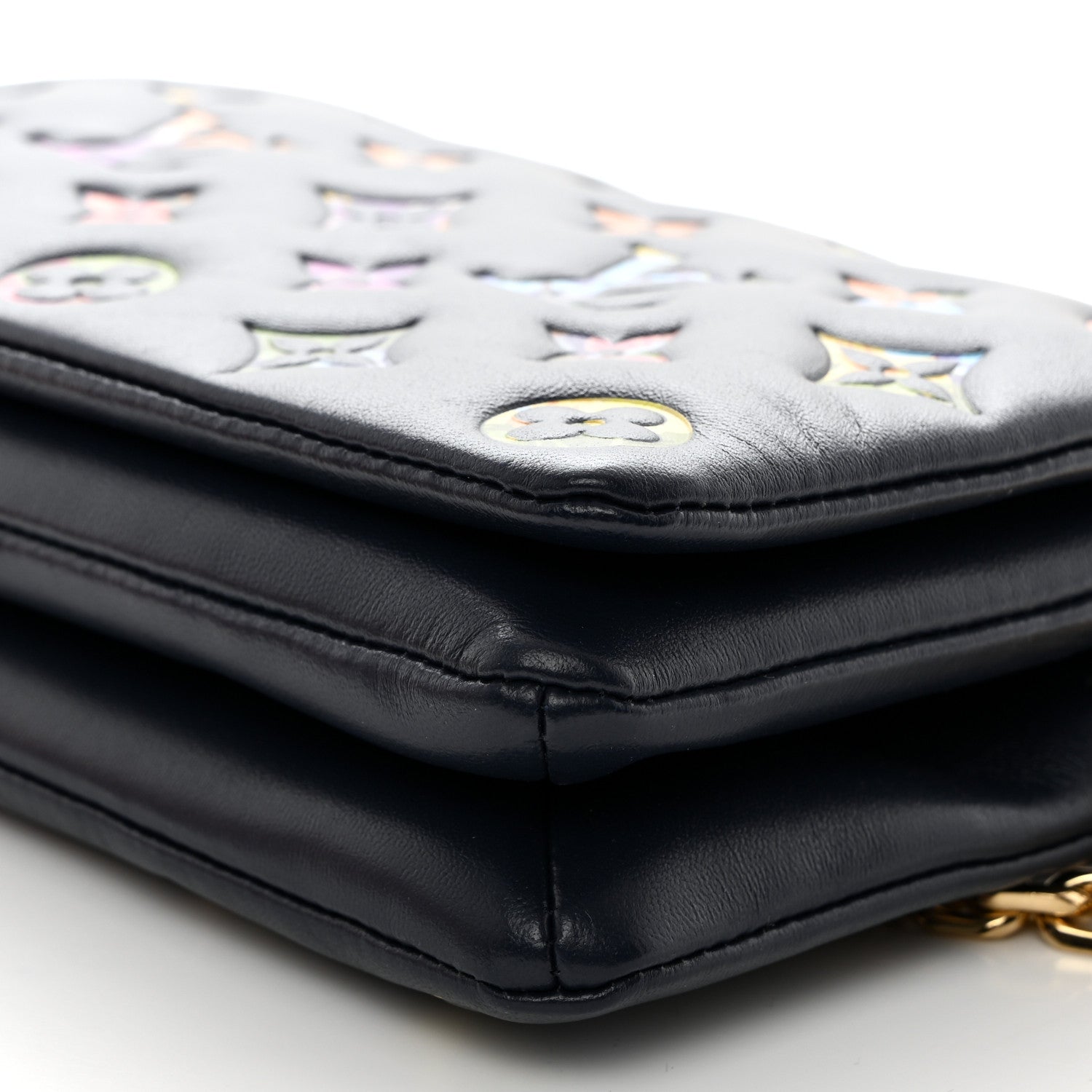 Louis Vuitton Lambskin Embossed Monogram LV Garden Pochette Coussin Navy 9 of 9